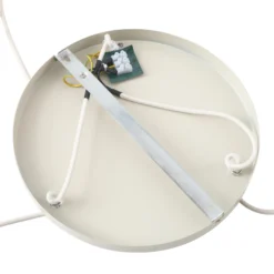 Lámpara colgante Lindby Ovelia, beige, 3 luces, metal, E27
