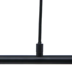 Lámpara colgante Lindby Pendgante, negra, cristal, longitud 75 cm