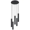 Lámpara colgante Lindby Sanad, Ø 40 cm, 5 luces, negro, GU10