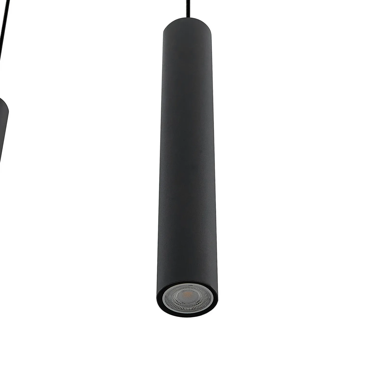 Lámpara colgante Lindby Sanad, 100 cm, 7 luces, negro, GU10