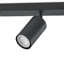 Lámpara colgante Lindby Sanad, 100 cm, 7 luces, negro, GU10
