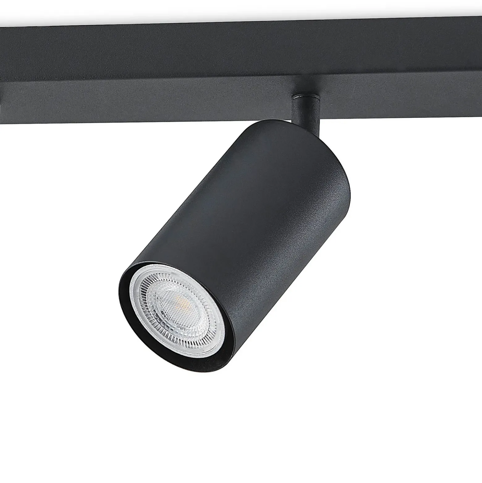 Lámpara colgante Lindby Sanad, 100 cm, 7 luces, negro, GU10