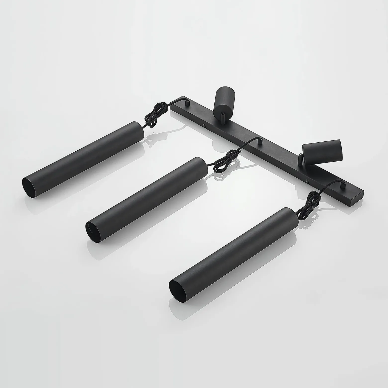 Lámpara colgante Lindby Sanad, 70 cm, 5 luces, negro, GU10