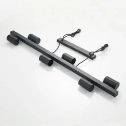Lámpara colgante Lindby Savoli, 116 cm, negra, 6 luces, acero