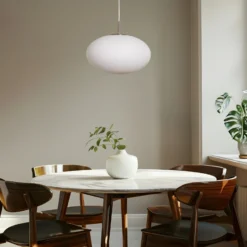 Lámpara colgante Lindby Sonika, Ø 40 cm, color níquel, cristal, E27