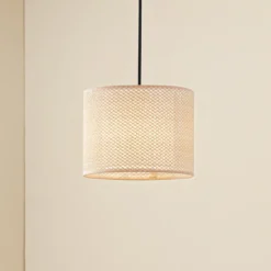Lámpara colgante Lindby Soula, Ø 26 cm, beige, plástico, E27