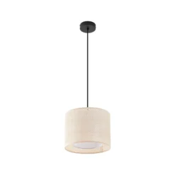 Lámpara colgante Lindby Soula, Ø 26 cm, beige, plástico, E27