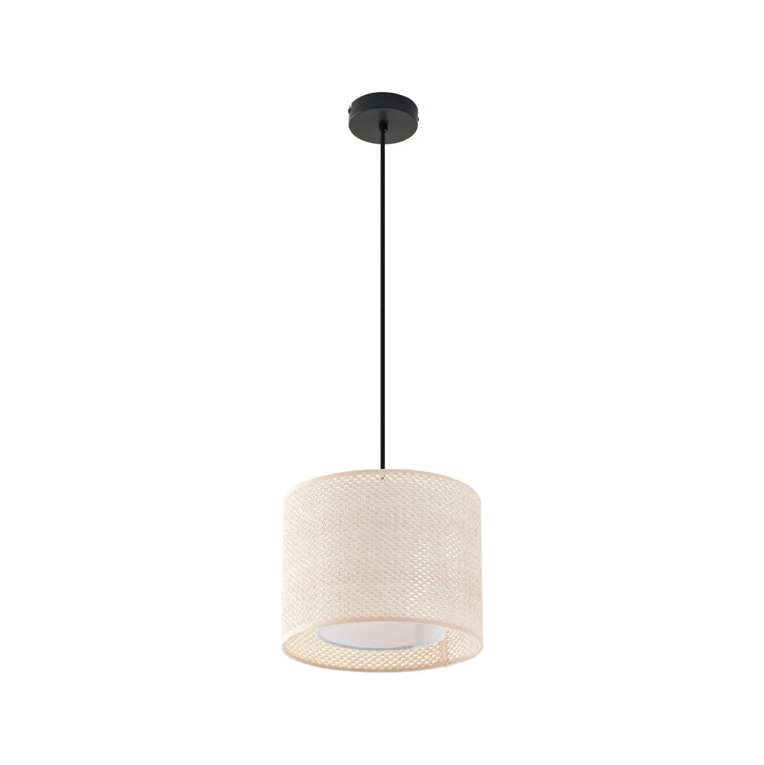 Lámpara colgante Lindby Soula, Ø 26 cm, beige, plástico, E27