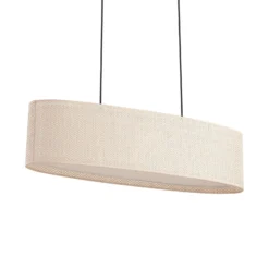 Lámpara colgante Lindby Soula, 78 cm, beige, plástico, E27