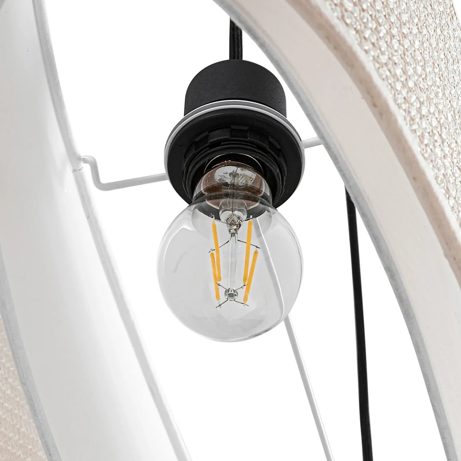 Lámpara colgante Lindby Soula, 78 cm, beige, plástico, E27