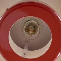 Lámpara colgante Lindby Tivra, rojo brillante, Ø 35 cm, metal