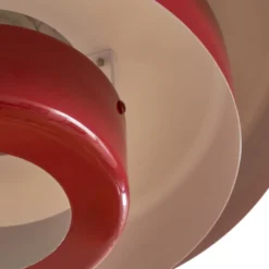 Lámpara colgante Lindby Tivra, rojo brillante, Ø 35 cm, metal