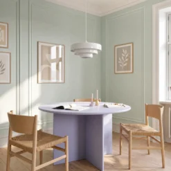 Lámpara colgante Lindby Tivra, blanco brillante, Ø 35 cm, metal