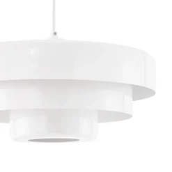 Lámpara colgante Lindby Tivra, blanco brillante, Ø 35 cm, metal