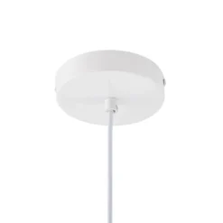 Lámpara colgante Lindby Tivra, blanco brillante, Ø 35 cm, metal