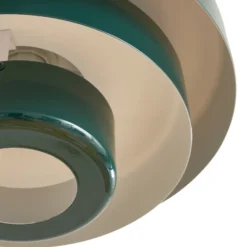 Lámpara colgante Lindby Tivra, verde brillante, Ø 35 cm, metal
