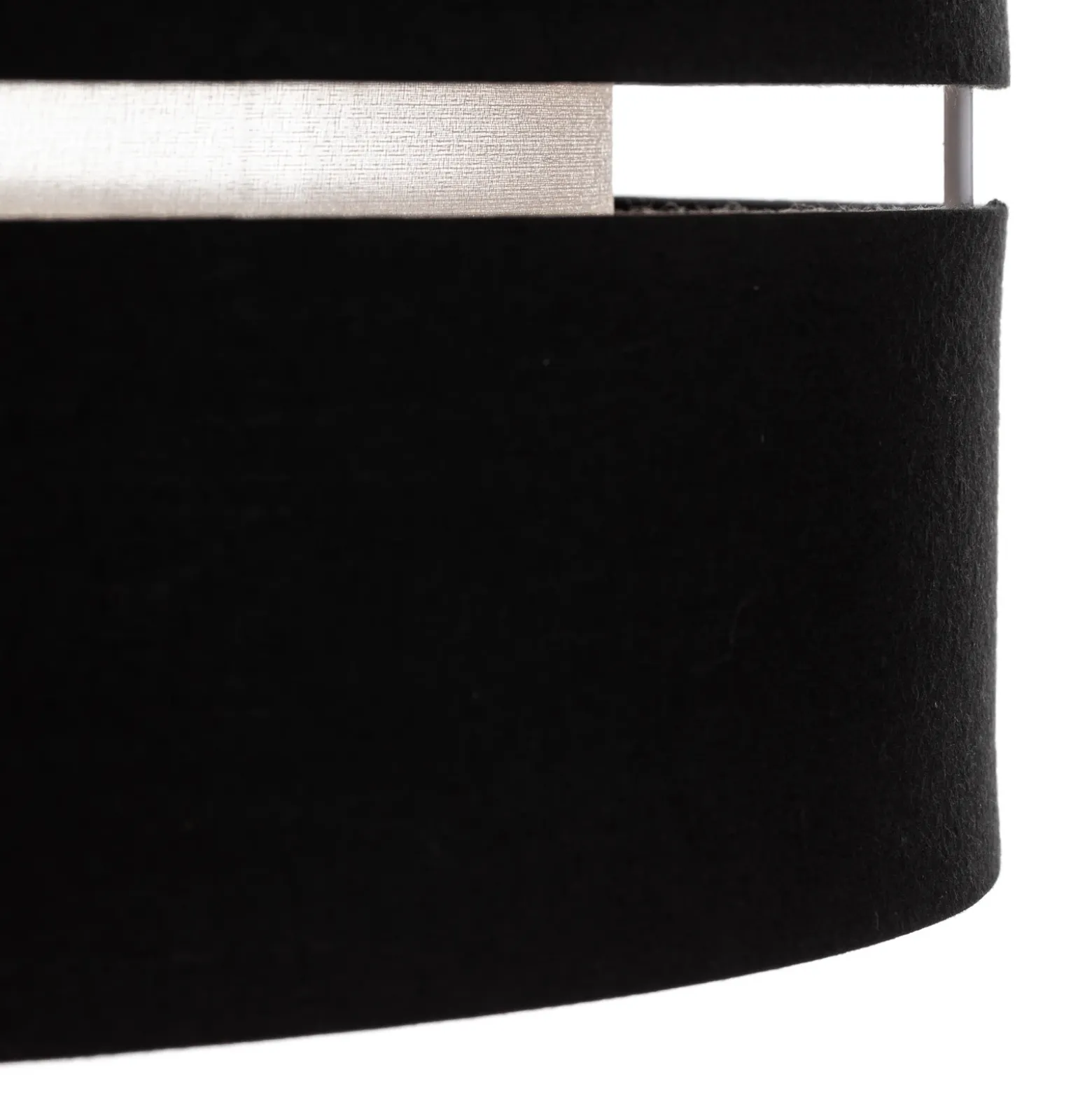Lámpara colgante Lindby Tsomo, Ø 40 cm, negra, tela, E27