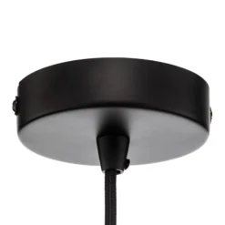 Lámpara colgante Lindby Tsomo, Ø 40 cm, negra, tela, E27