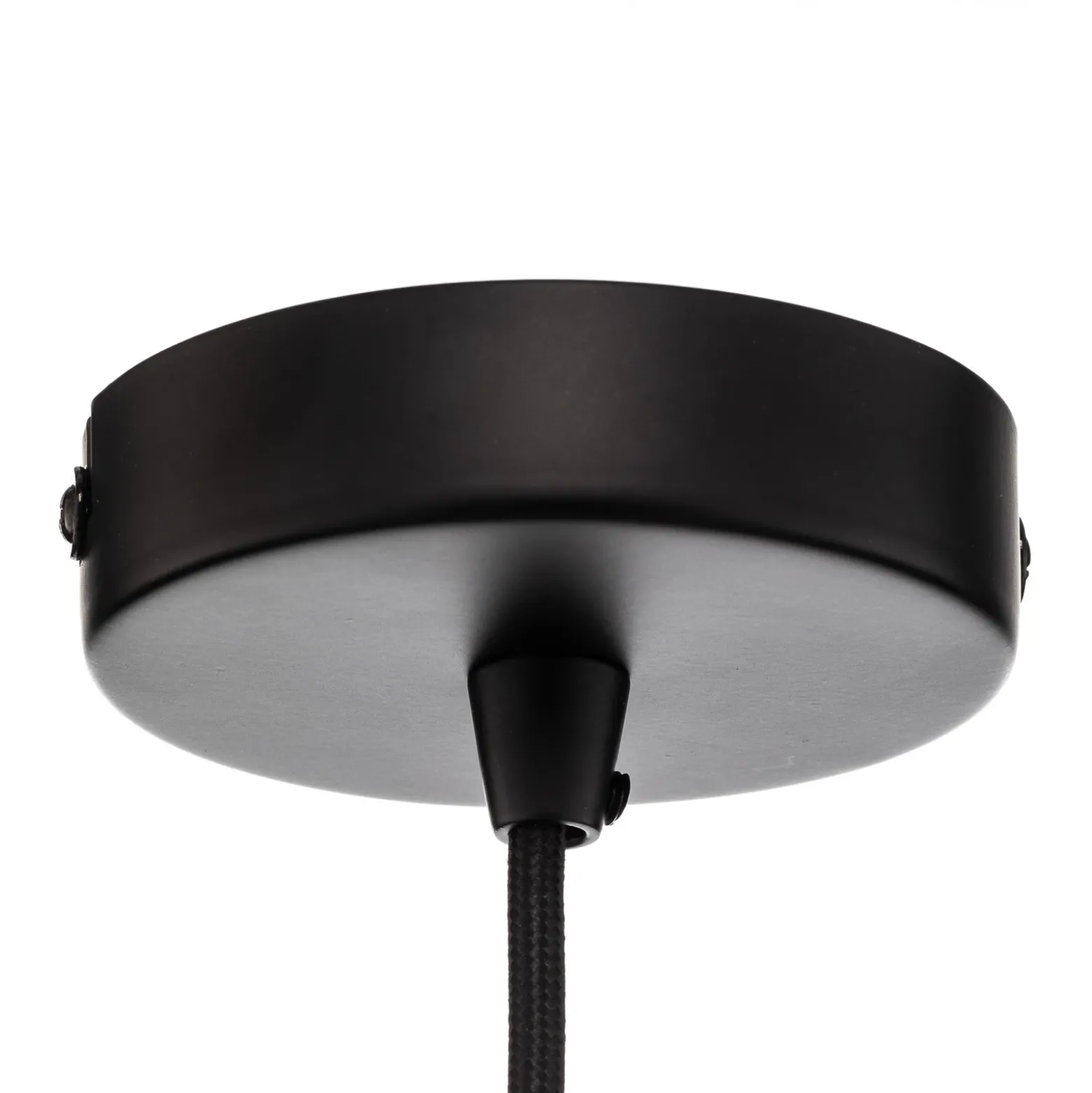 Lámpara colgante Lindby Tsomo, Ø 40 cm, negra, tela, E27