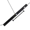 Lámpara colgante Lindby Tsomo, 950 cm, 3 luces, negro, tela