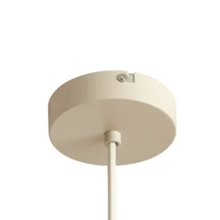 Lámpara colgante Lindby Valdorin, beige, papel, longitud 75 cm