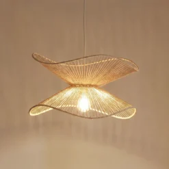 Lámpara colgante Lindby Valdorin, beige, papel, Ø 40 cm, E27