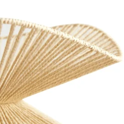 Lámpara colgante Lindby Valdorin, beige, papel, Ø 40 cm, E27