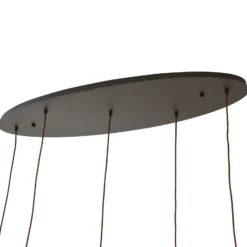 Lámpara colgante Lindby Valentina, E27, 125,5 cm de altura, gris, cristal
