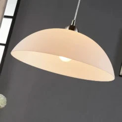 Lámpara colgante Lindby Valeria, blanca, cristal, Ø 40 cm, E27