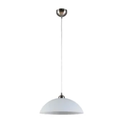 Lámpara colgante Lindby Valeria, blanca, cristal, Ø 40 cm, E27