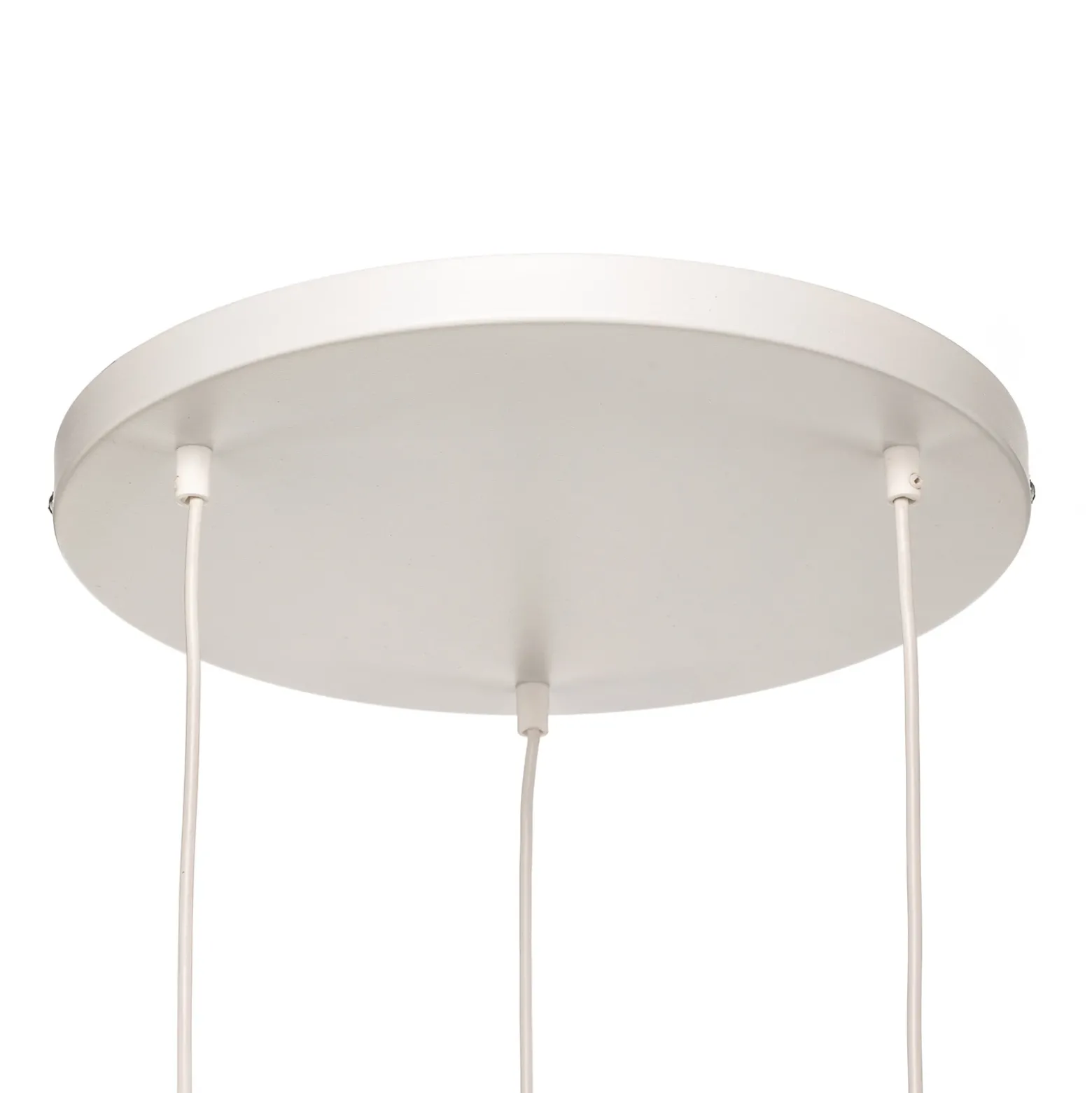Lámpara colgante Linobianco, redonda, 3 luces