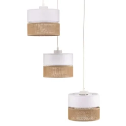 Lámpara colgante Linobianco, redonda, 3 luces