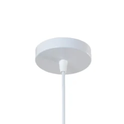 Lámpara colgante Lipeo, blanco/dorado, Ø 50 cm, metal, E27