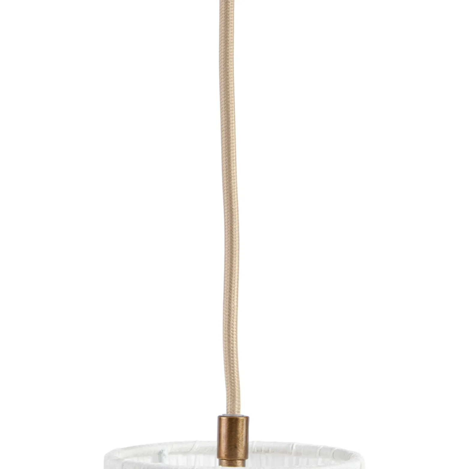 Lámpara colgante Lisbeth de Lucande, Ø 50 cm, blanco/latón, E27