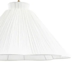 Lámpara colgante Lisbeth de Lucande, Ø 50 cm, blanco/latón, E27