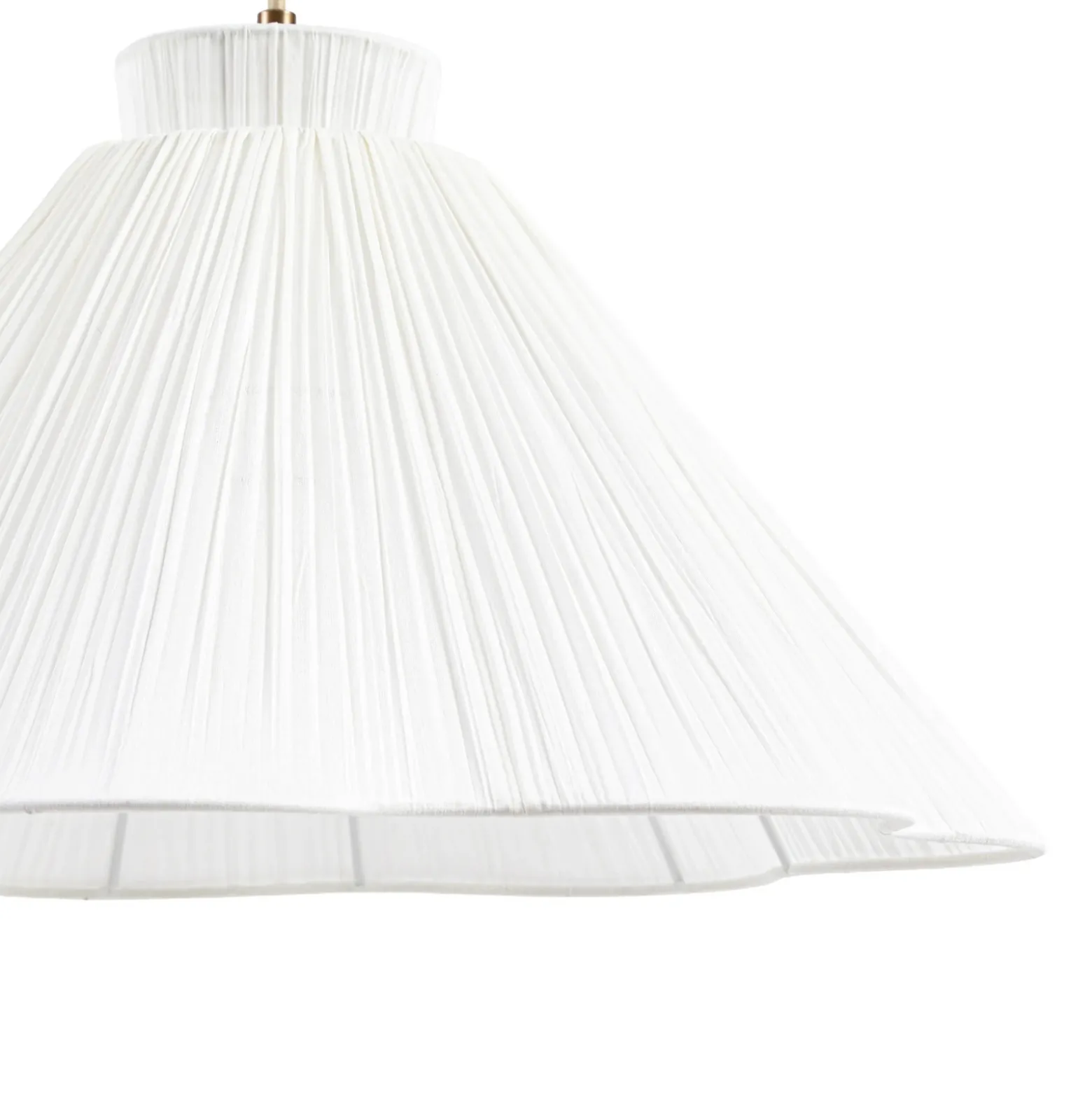 Lámpara colgante Lisbeth de Lucande, Ø 50 cm, blanco/latón, E27