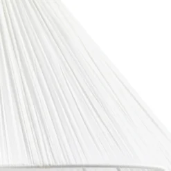 Lámpara colgante Lisbeth de Lucande, Ø 50 cm, blanco/latón, E27