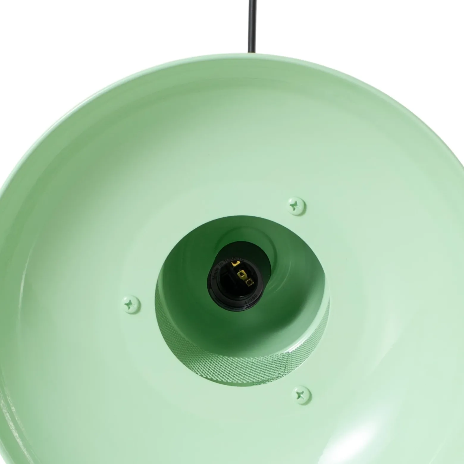 Lámpara colgante Lorenz, verde menta, Ø 34 cm, metal, E27