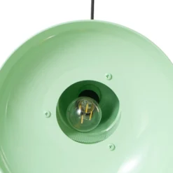 Lámpara colgante Lorenz, verde menta, Ø 34 cm, metal, E27