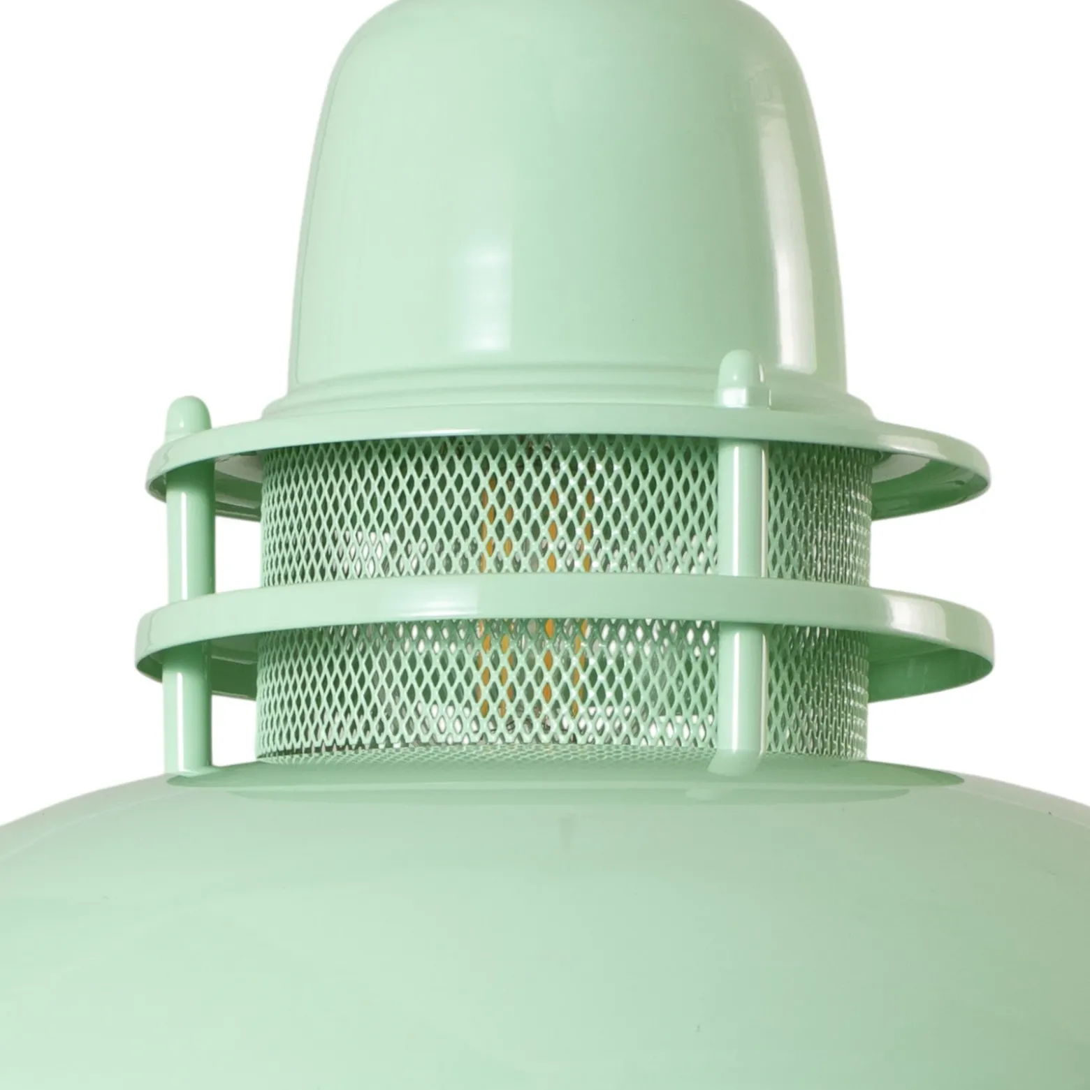 Lámpara colgante Lorenz, verde menta, Ø 34 cm, metal, E27