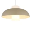 Lámpara colgante Lowe, color arena mate, Ø 38 cm, metal
