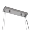 Lámpara colgante Lucande Bellora, 101 cm, acero inoxidable, cristal