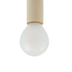 Lámpara colgante Lucande Bidolo, color latón, cristal, 15 cm, IP44