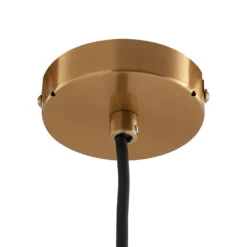 Lámpara colgante Lucande Bidolo, color latón, cristal, 15 cm, IP44
