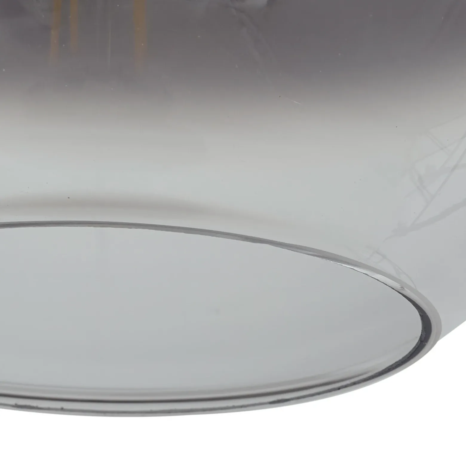 Lámpara colgante Lucande Brillar, gris humo, cristal, 3 luces, 128 cm