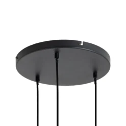 Lámpara colgante Lucande Elani, 3 luces, Ø 36 cm, cristal