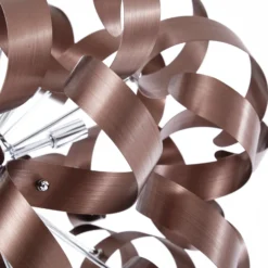 Lámpara colgante Lucande Kaelor, Ø 60 cm, color cobre, aluminio