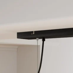 Lámpara colgante Lucande Kalinda, gris, hormigón, 110,5 cm de largo, E14
