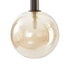 Lámpara colgante Lucande Lumavia, 12 luces, cristal, marrón/ámbar, G9