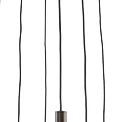 Lámpara colgante Lucande Lumavia, 12 luces, cristal, marrón/ámbar, G9